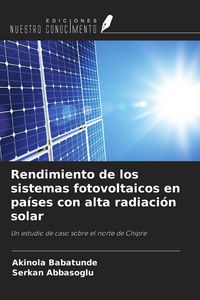 Produktbild: Rendimiento de los sistemas fotovoltaicos en pa&iacute;ses con alta radiaci&oacute;n solar