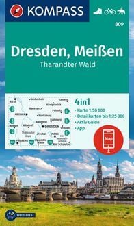 Produktbild: KOMPASS Wanderkarte 809 Dresden, Mei&szlig;en, Tharandter Wald 1:50.000