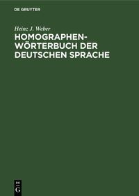 Produktbild: Homographen-W&ouml;rterbuch der deutschen Sprache