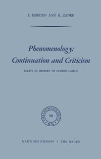 Produktbild: Phenomenology: Continuation and Criticism
