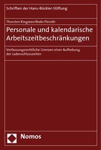 Produktbild: Personale und kalendarische Arbeitszeitbeschr&auml;nkungen