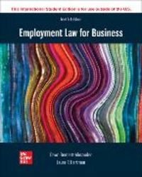 Produktbild: Bennett-Alexander, D: Employment Law for Business