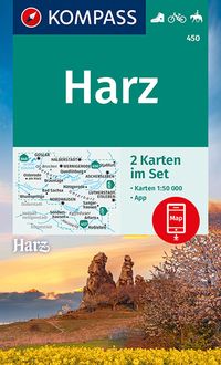KOMPASS Wanderkarten-Set 450 Harz (2 Karten) 1:50.000 Kompass-Karten GmbH