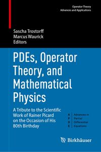 Produktbild: PDEs, Operator Theory, and Mathematical Physics