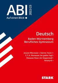 Produktbild STARK Abi - auf einen Blick! Deutsch Baden-Württemberg 2023 Berufliches Gymnasium