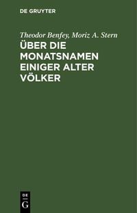 Produktbild: &Uuml;ber die Monatsnamen einiger alter V&ouml;lker