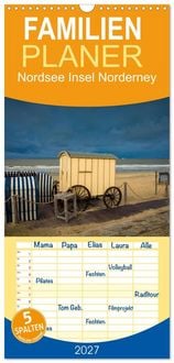 Produktbild: Familienplaner 2027 - Nordsee Insel Norderney mit 5 Spalten (Wandkalender, 21 x 45 cm) CALVENDO