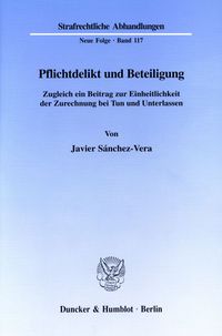 Produktbild: Pflichtdelikt und Beteiligung.