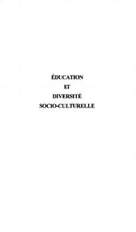 Produktbild: Education Et Diversite Socio-Culturelle