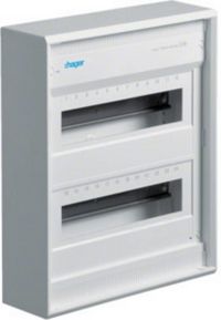 Produktbild: Hager VA24CN Verteilerschrank Aufputz Anzahl Teilungen = 24 Anzahl Reihen = 2 Inhalt 1St.