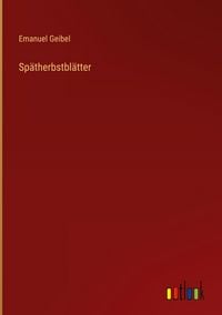 Produktbild: Sp&auml;therbstbl&auml;tter