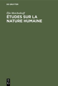 Produktbild: &Eacute;tudes sur la nature humaine