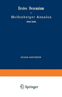 Produktbild: Erstes Dezennium der Helfenberger Annalen 1886/1895 / Helfenberger Annalen 1896