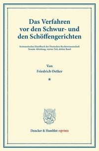 Produktbild: Das Verfahren vor den Schwur- und den Sch&ouml;ffengerichten.