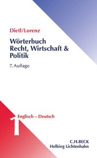 Produktbild: W&ouml;rterbuch Recht, Wirtschaft & Politik Band 1: Englisch - Deutsch