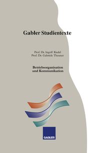 Produktbild: Betriebsorganisation und Kommunikation
