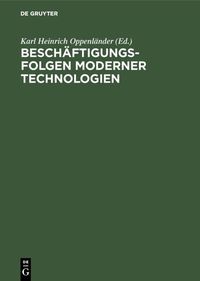 Produktbild: Besch&auml;ftigungsfolgen moderner Technologien