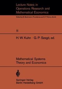 Produktbild: Mathematical Systems Theory and Economics I/II