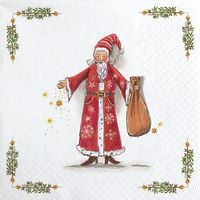 Produktbild: Serviette Weihnachtsmann, 25x25cm
