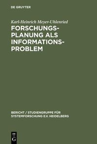 Produktbild: Forschungsplanung als Informationsproblem
