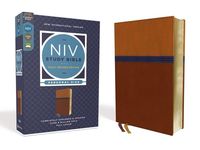 Produktbild: NIV Study Bible, Fully Revised Edition, Personal Size, Leathersoft, Brown/Blue, Red Letter, Comfort Print