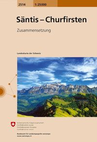 Swisstopo 1 : 25 000 Säntis - Churfirsten Bundesamt für Landestopografie swisstopo