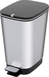 Produktbild: Curver CHIC BIN STYLE Abfallbeh&auml;lter M [25L], silber 272236 M&uuml;lleimer Kunststoff Silber 1 St.