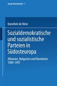Produktbild: Sozialdemokratische und sozialistische Parteien in S&uuml;dosteuropa