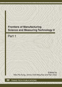 Produktbild: Frontiers of Manufacturing Science and Measuring Technology II