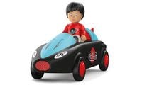Produktbild: SIKU 0115 - Toddys, Sam Speedy, Spielzeugauto mit R&uuml;ckziehmotor/Licht/Sound und Spielfigur, schwarz/t&uuml;rkis