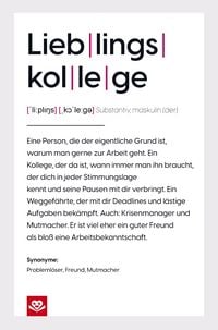Produktbild: Lieblingskollege Notizbuch: Die wahre Definition