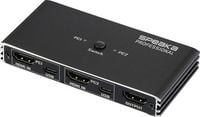 Produktbild: SpeaKa Professional HDMI 2.0 Slim KVM 2X1 USB2.0 +IR, Black HDMI-Switch HDMI 3840 x 2160 Pixel