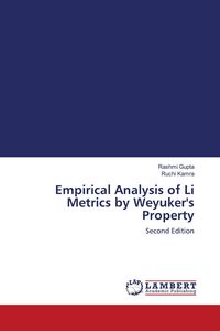 Produktbild: Empirical Analysis of Li Metrics by Weyuker's Property