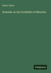 Produktbild: Remarks on the Credibility of Miracles