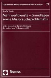 Produktbild: Mehrwertdienste - Grundlagen sowie Missbrauchsproblematik