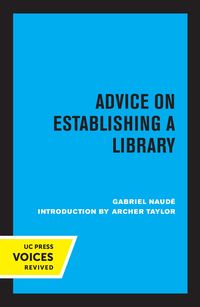 Produktbild: Advice on Establishing a Library