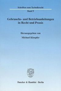 Produktbild: Gebrauchs- und Betriebsanleitungen in Recht und Praxis.