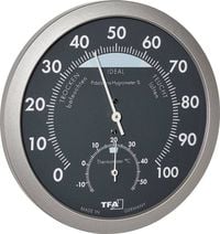 Produktbild: TFA Dostmann 45.2043.51 Thermo-/Hygrometer Anthrazit, Silber 45.2043.51