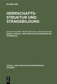 Produktbild: Herrschaftsstruktur und St&auml;ndebildung. Band 3