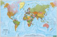 Bild vom Artikel Wandkarte: Die Welt, Poster 1:35.000.000, Plano in Rolle vom Autor 