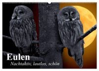 Produktbild: Eulen. Nachtaktiv, lautlos, sch&ouml;n (Wandkalender 2026 DIN A2 quer), CALVENDO Monatskalender