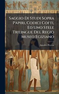 Produktbild: Saggio Di Studi Sopra Papiri, Codici Cofti, Ed Uno Stele Trilingue Del Regio Museo Egiziano