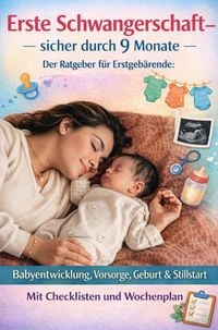 Produktbild: Erste Schwangerschaft - Sicher Durch 9 Monate der Ratgeber f&uuml;r Erstgeb&auml;rende Babyentwicklung, Vorsorge, Geburt & Stillstart