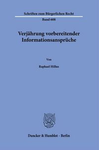 Produktbild: Verj&auml;hrung vorbereitender Informationsanspr&uuml;che
