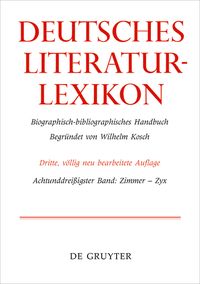 Produktbild: Deutsches Literatur-Lexikon / Zimmer - Zyrl