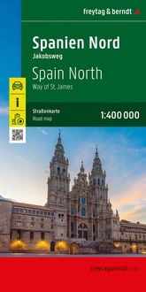 Produktbild: Spanien Nord - Jakobsweg, Stra&szlig;enkarte 1:400.000, freytag & berndt
