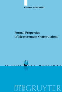 Bild vom Artikel Formal Properties of Measurement Constructions vom Autor Kimiko Nakanishi