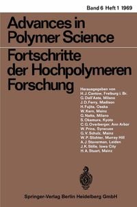 Produktbild: Advances in Polymer Science/Fortschritte der Hochpolymeren-Forschung