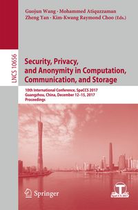 Produktbild: Security, Privacy, and Anonymity in Computation, Communication, and Storage