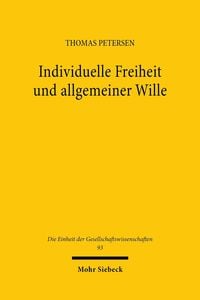 Produktbild: Individuelle Freiheit und allgemeiner Wille